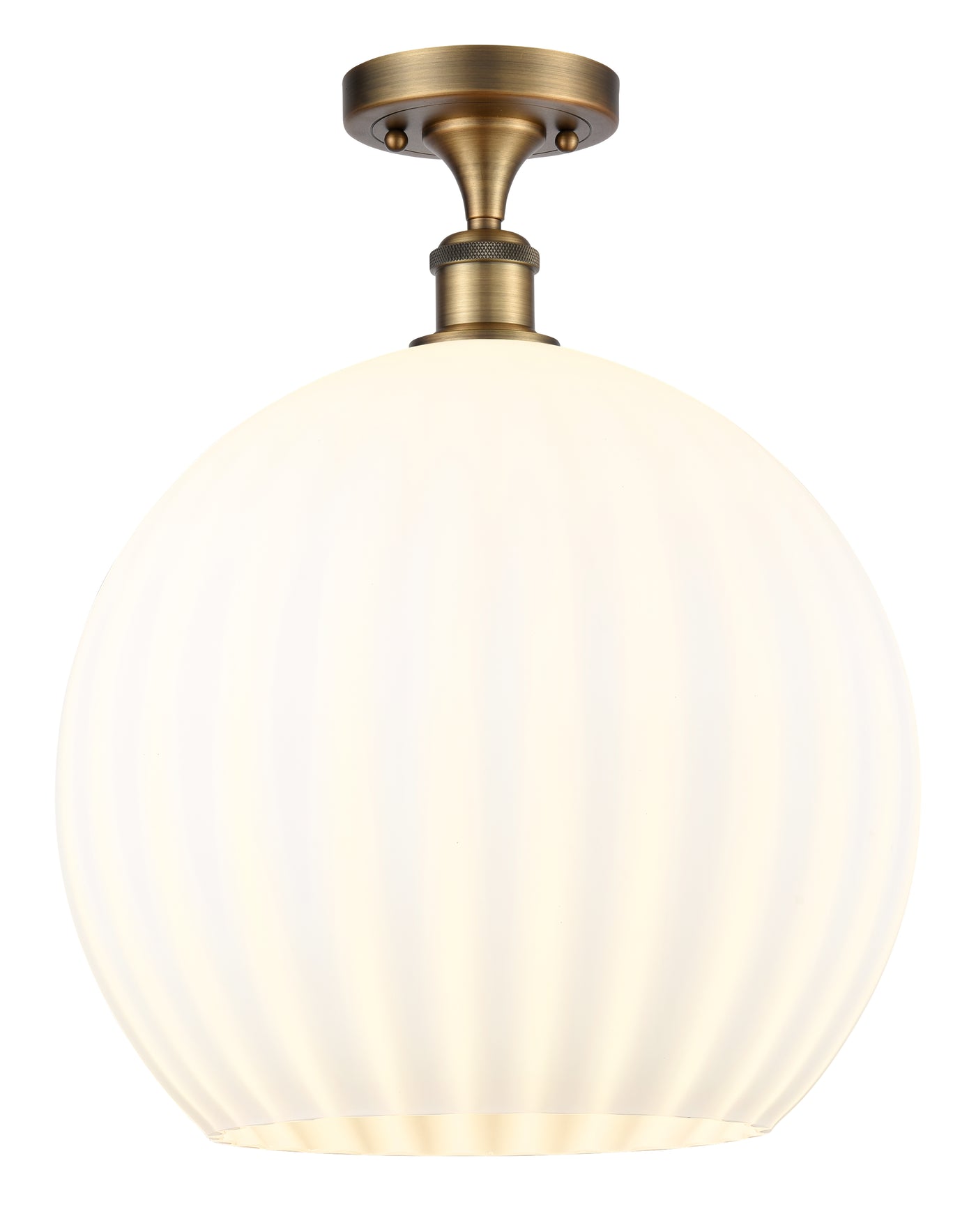 Edison Semi-Flush Mount Brushed Satin Nickel