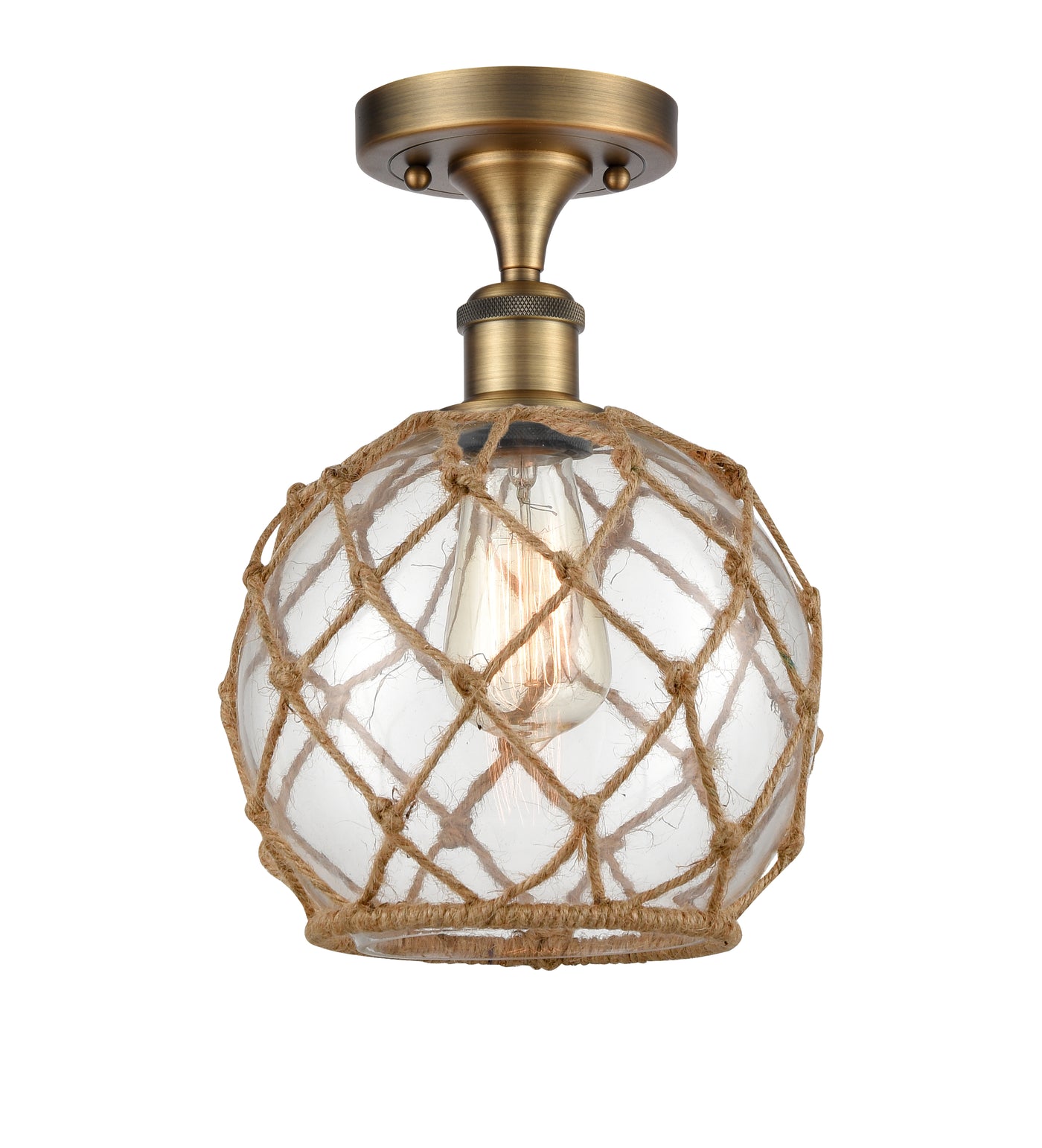 Edison Semi-Flush Mount Brushed Nickel