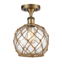 Edison Semi-Flush Mount Brushed Nickel