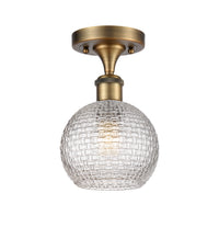 Edison Semi-Flush Mount Brushed Satin Nickel