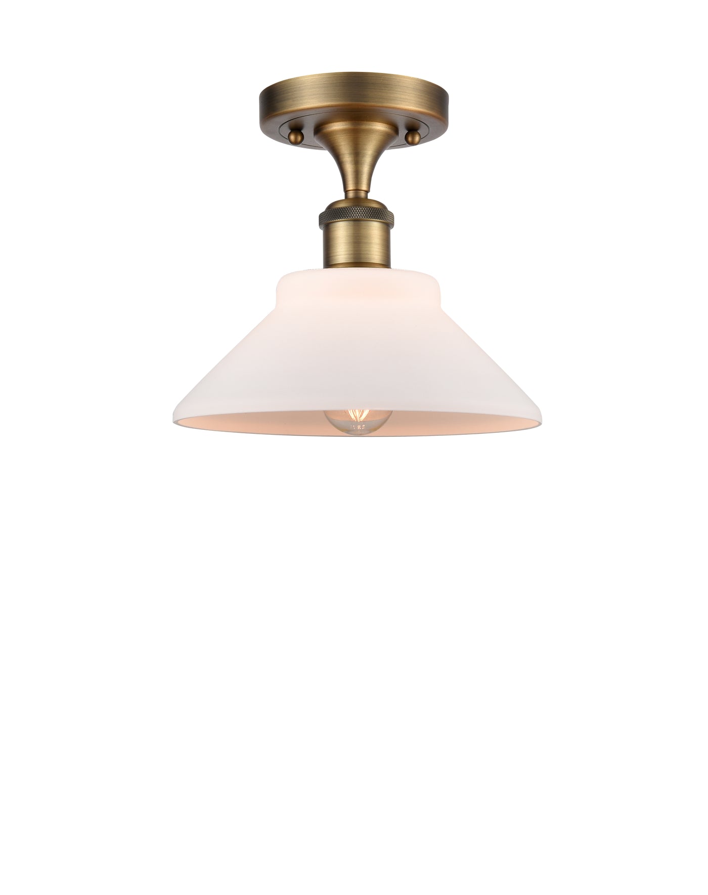 Edison Semi-Flush Mount Brushed Satin Nickel