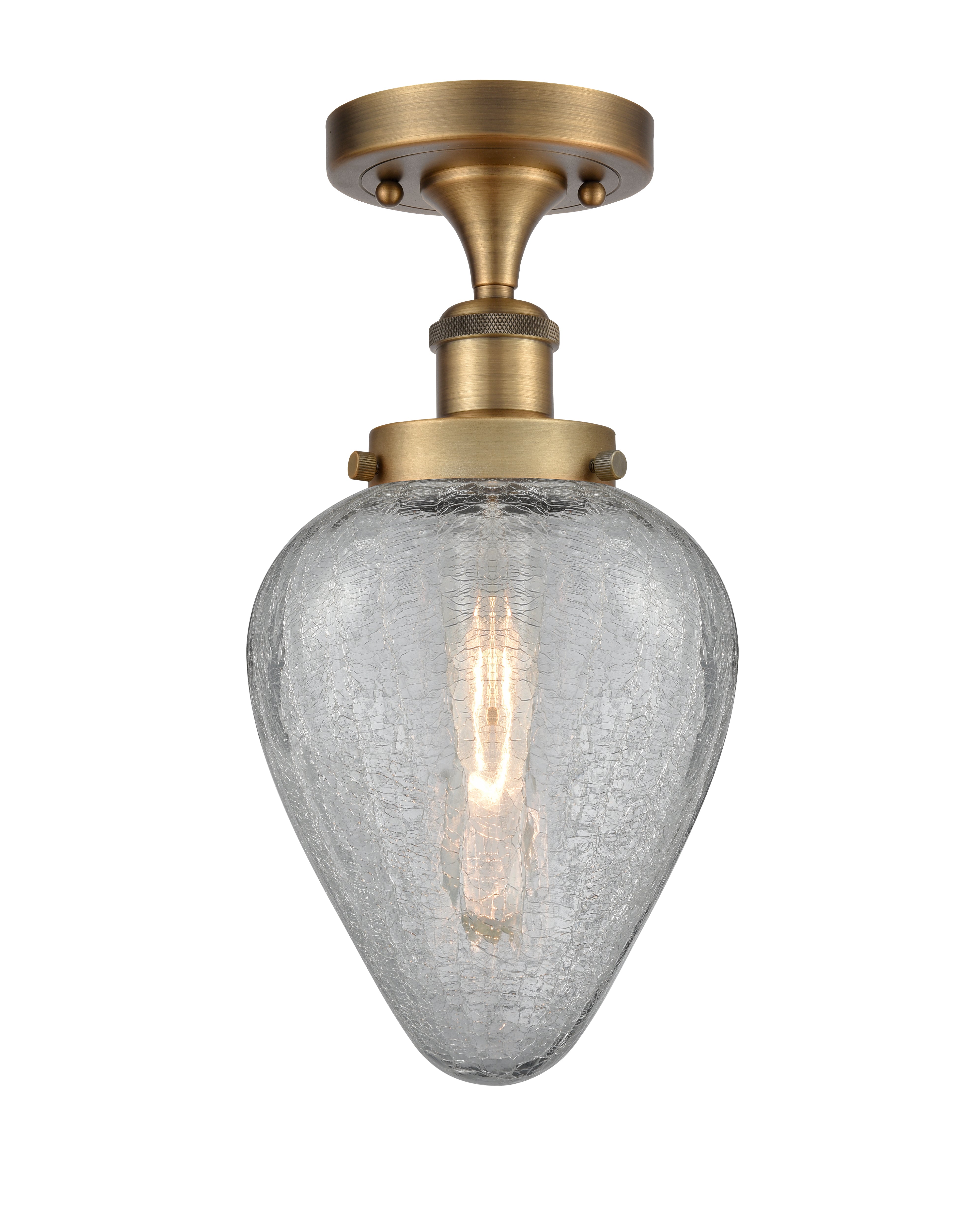 Edison Semi-Flush Mount Brushed Satin Nickel