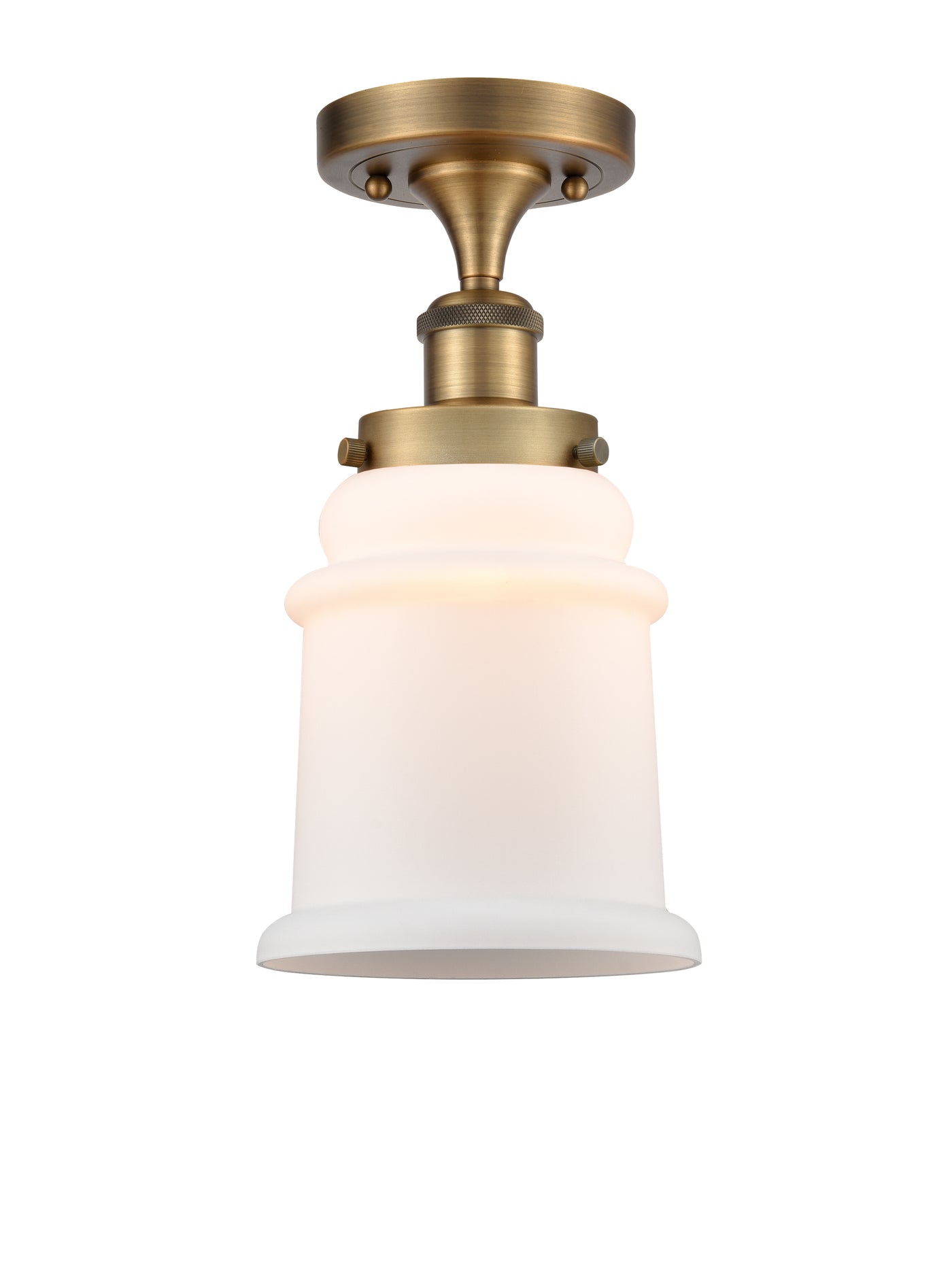 Edison Semi-Flush Mount Brushed Satin Nickel