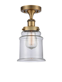 Edison Semi-Flush Mount Brushed Satin Nickel