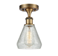 Edison Semi-Flush Mount Brushed Nickel
