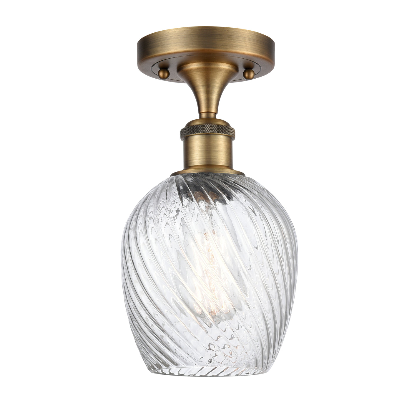 Edison Semi-Flush Mount Brushed Satin Nickel