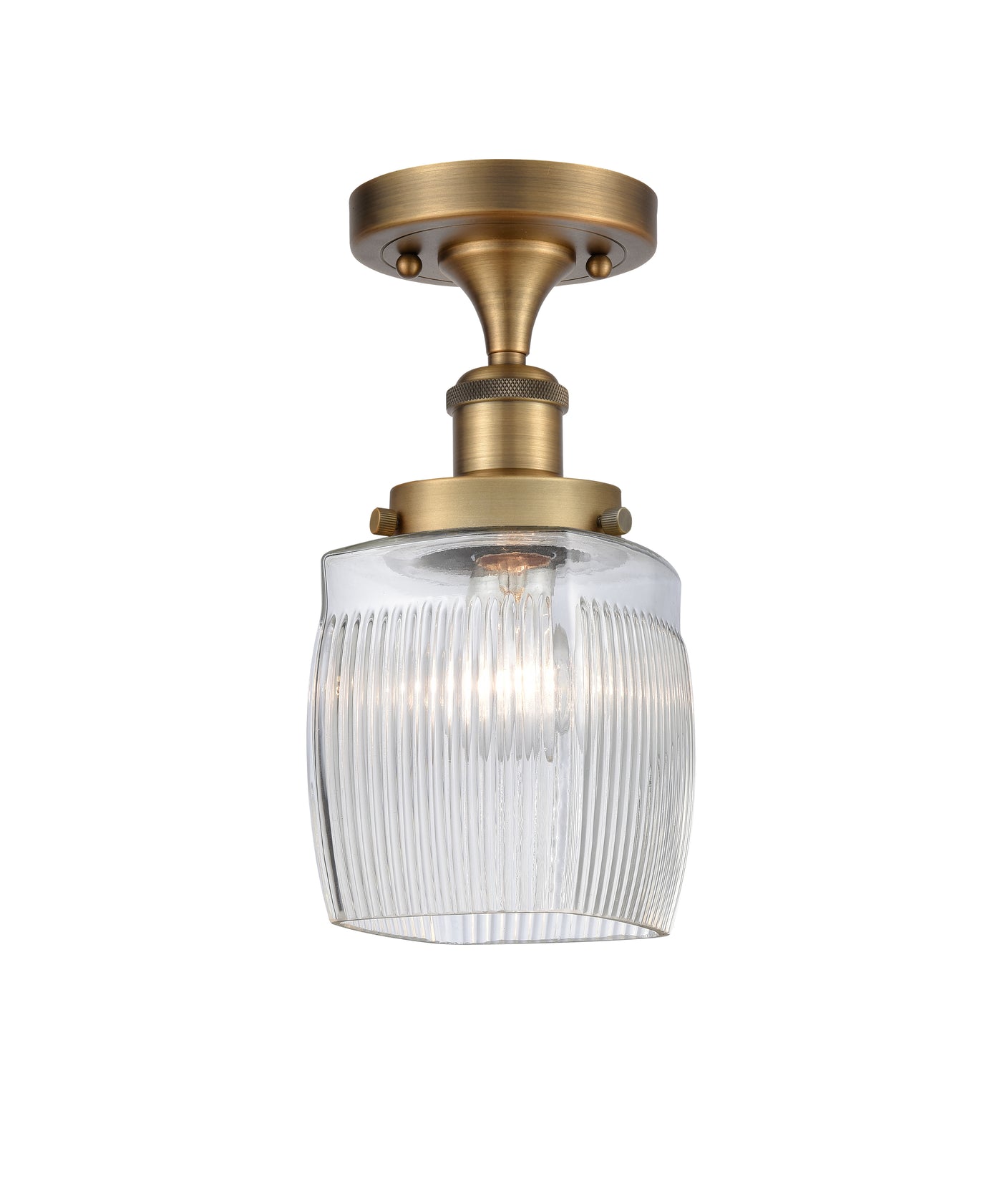 Edison Semi-Flush Mount Brushed Satin Nickel