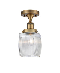 Edison Semi-Flush Mount Brushed Satin Nickel