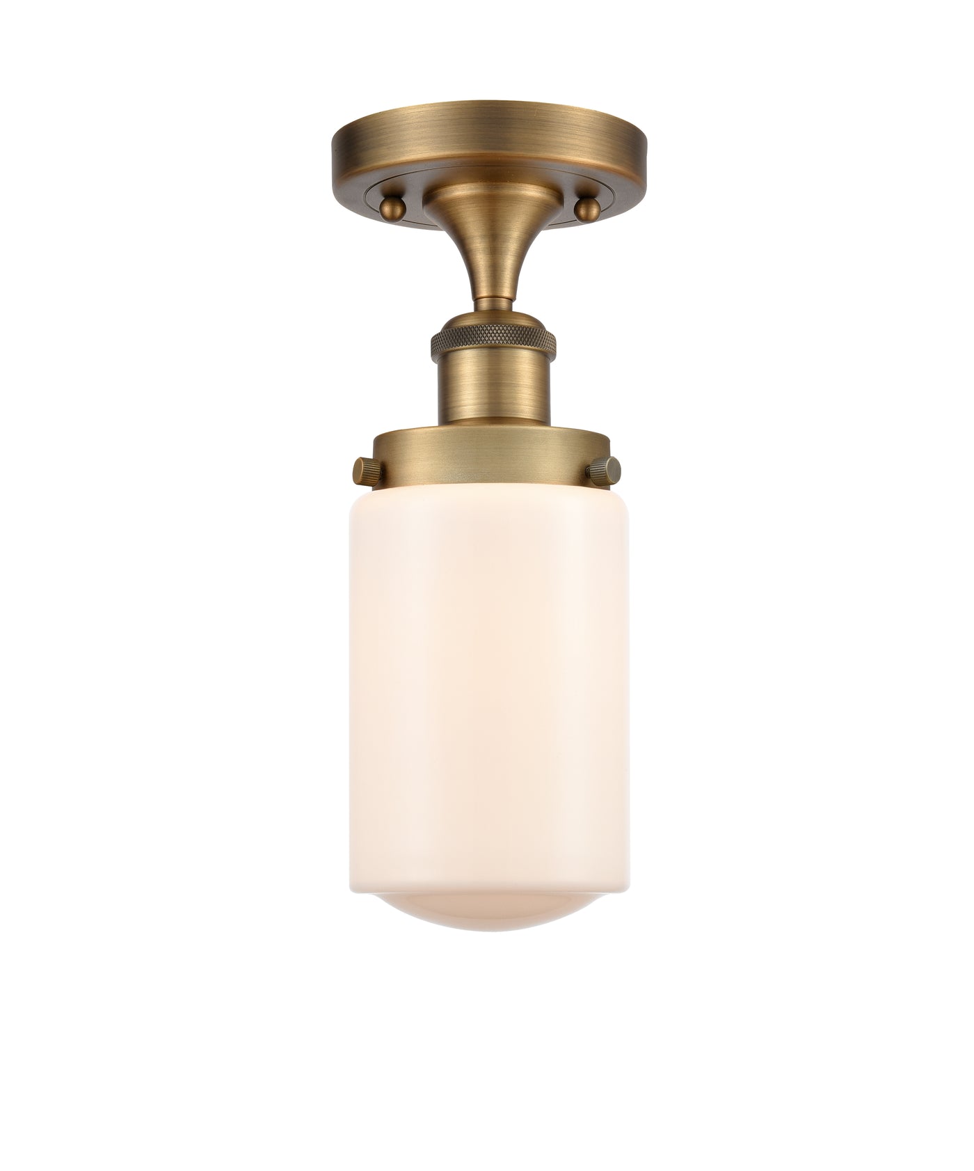 Edison Semi-Flush Mount Brushed Satin Nickel