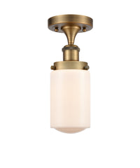 Edison Semi-Flush Mount Brushed Satin Nickel