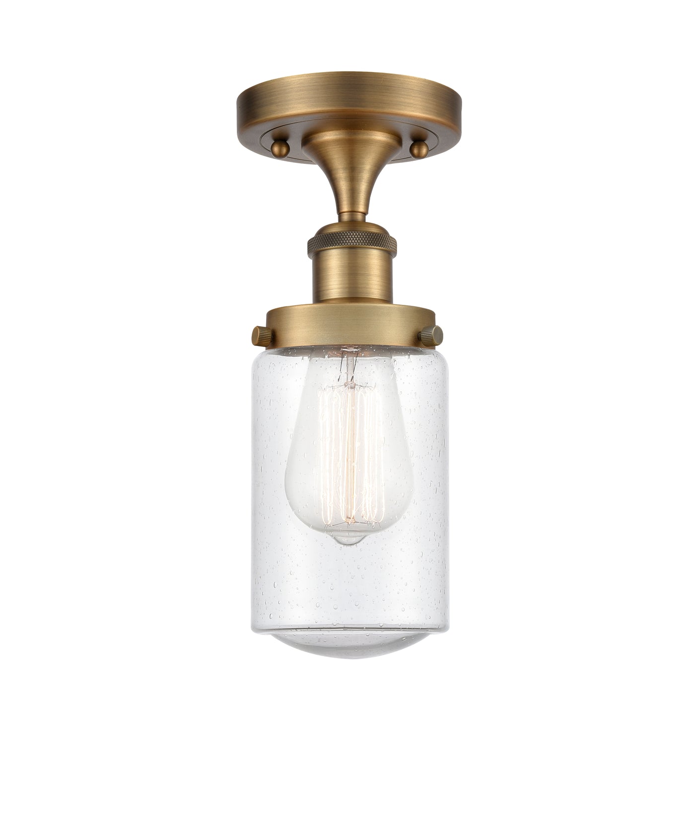 Edison Semi-Flush Mount Brushed Satin Nickel