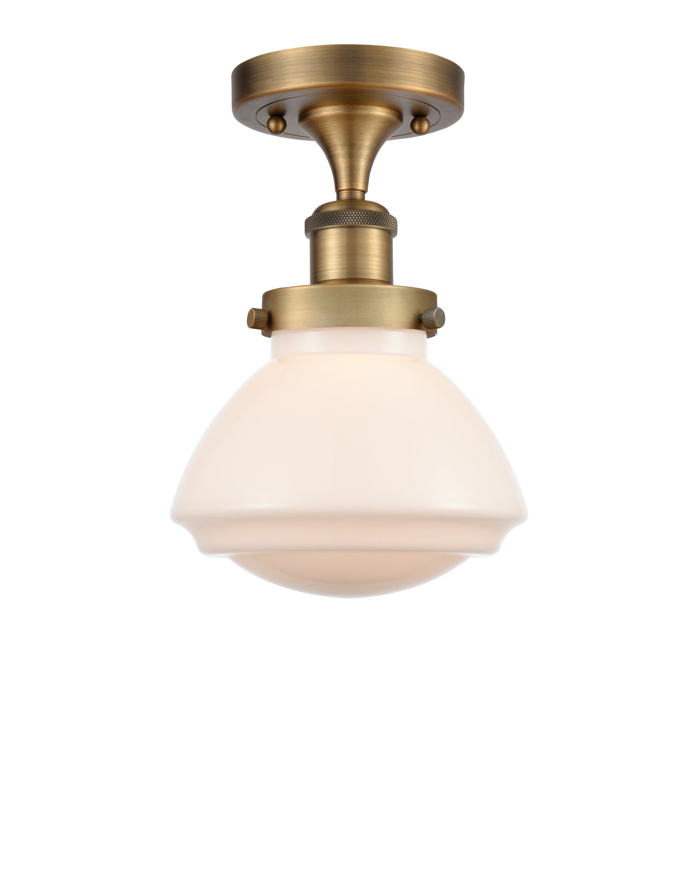 Edison Semi-Flush Mount Brushed Satin Nickel
