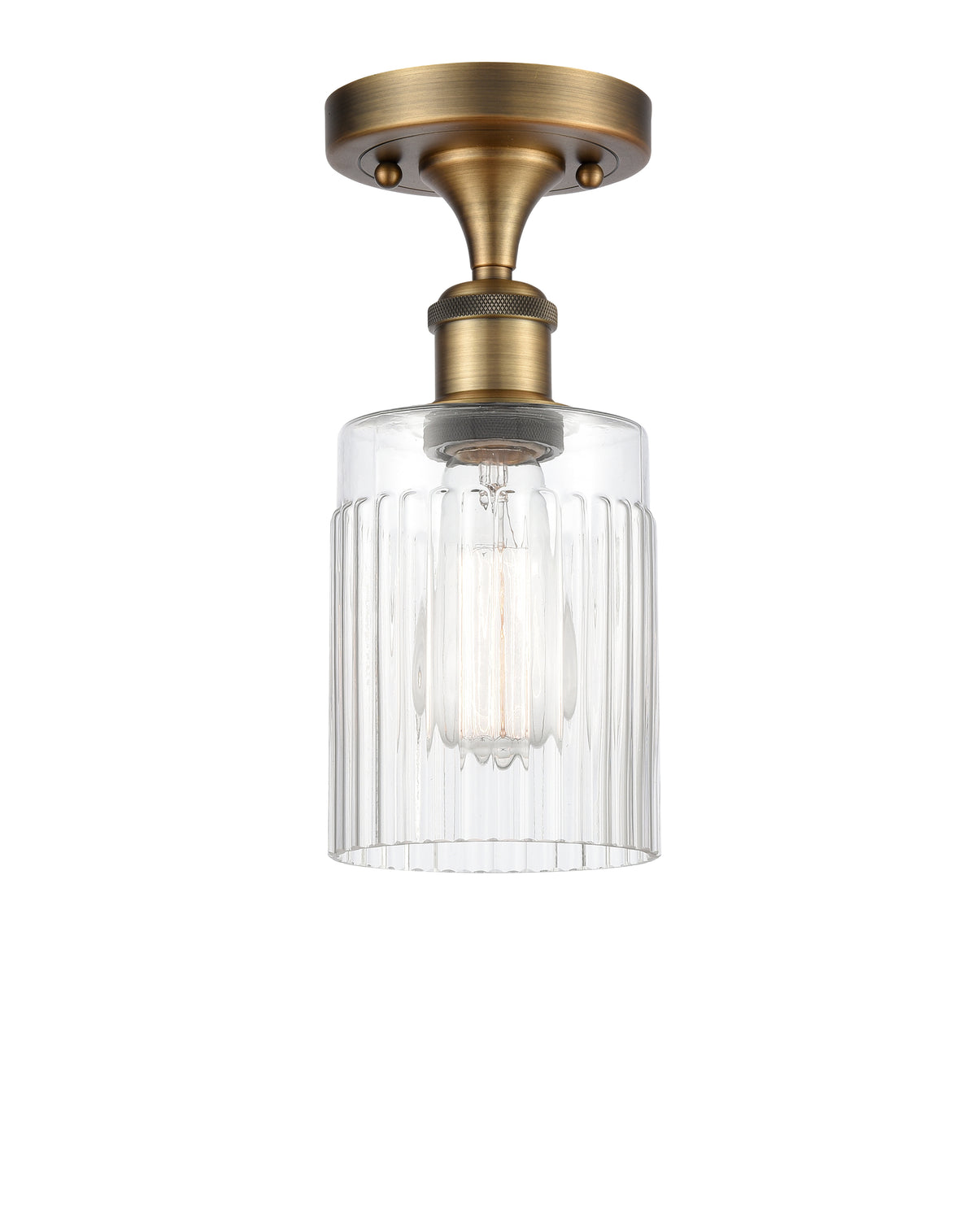 Edison Semi-Flush Mount Brushed Satin Nickel