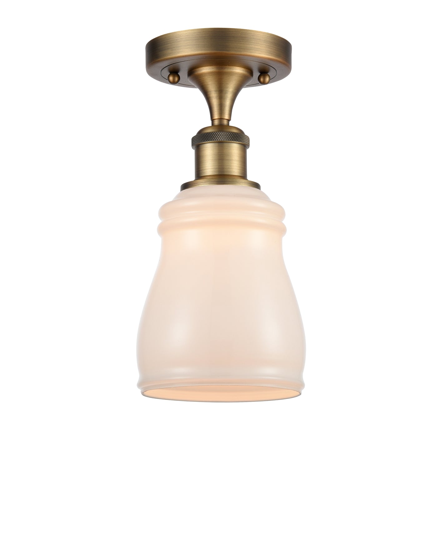 Edison Semi-Flush Mount Brushed Satin Nickel