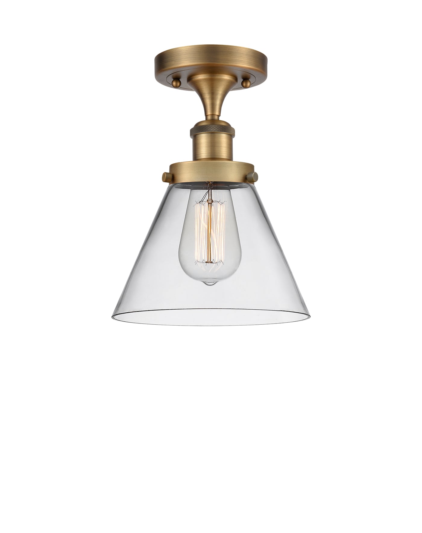 Edison Semi-Flush Mount 5.25 Brushed Nickel