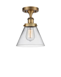 Edison Semi-Flush Mount 5.25 Brushed Nickel