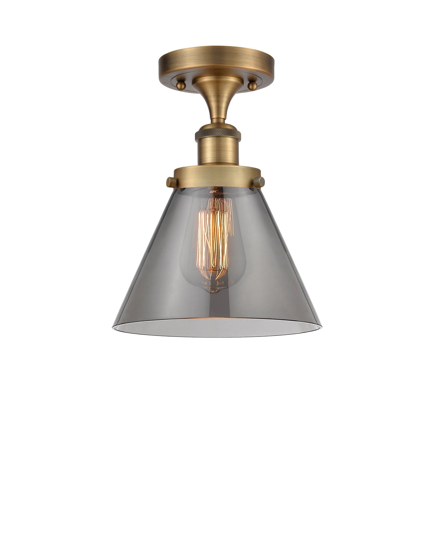 Edison Semi-Flush Mount 5.25 Brushed Nickel