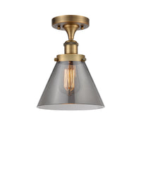 Edison Semi-Flush Mount 5.25 Brushed Nickel