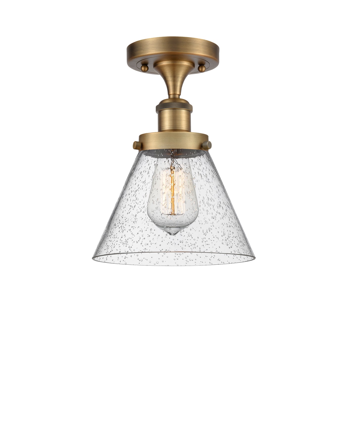 Edison Semi-Flush Mount 5.25 Brushed Nickel