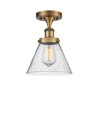 Edison Semi-Flush Mount 5.25 Brushed Nickel