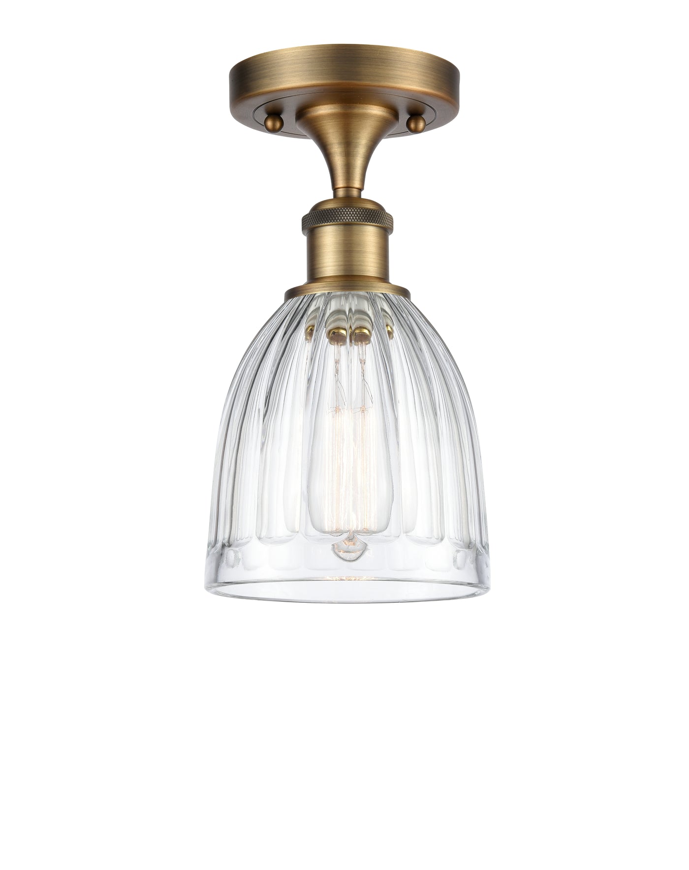 Edison Semi-Flush Mount Brushed Satin Nickel