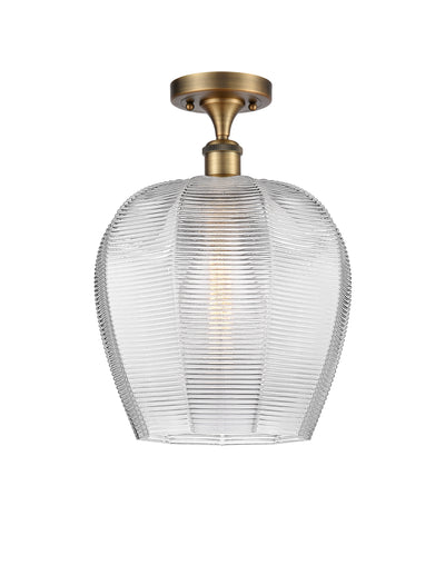 Edison Semi-Flush Mount 6.75 Brushed Satin Nickel