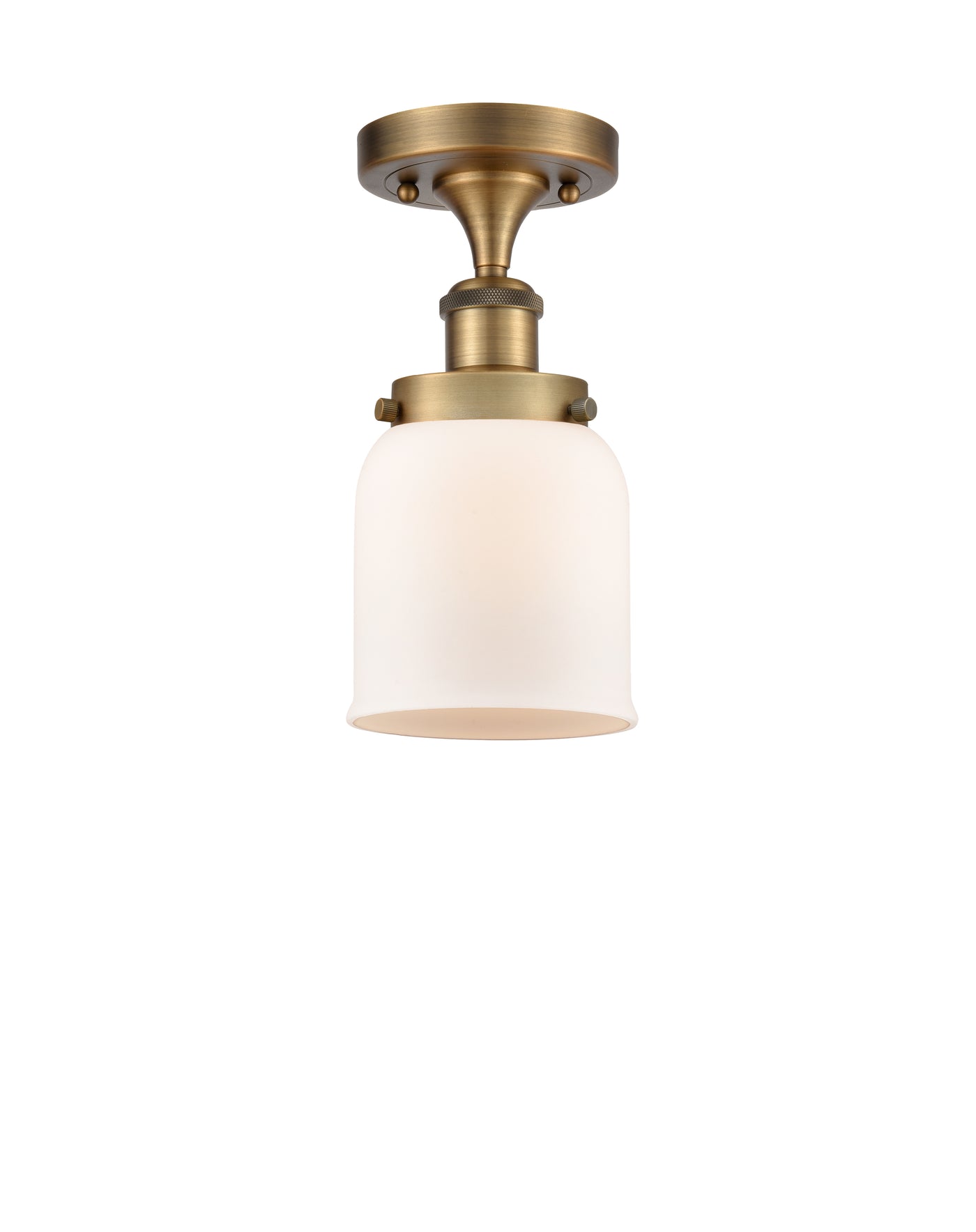 Edison Semi-Flush Mount Cast Brass Finish