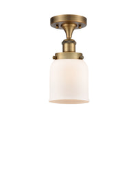 Edison Semi-Flush Mount Cast Brass Finish