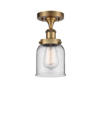Edison Semi-Flush Mount Cast Brass Finish