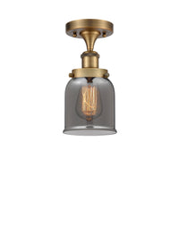 Edison Semi-Flush Mount Cast Brass Finish