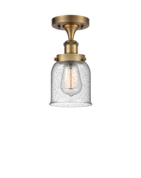 Edison Semi-Flush Mount Cast Brass Finish