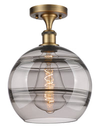 Edison Semi-Flush Mount Brushed Satin Nickel