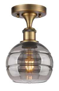 Edison Semi-Flush Mount Brushed Satin Nickel
