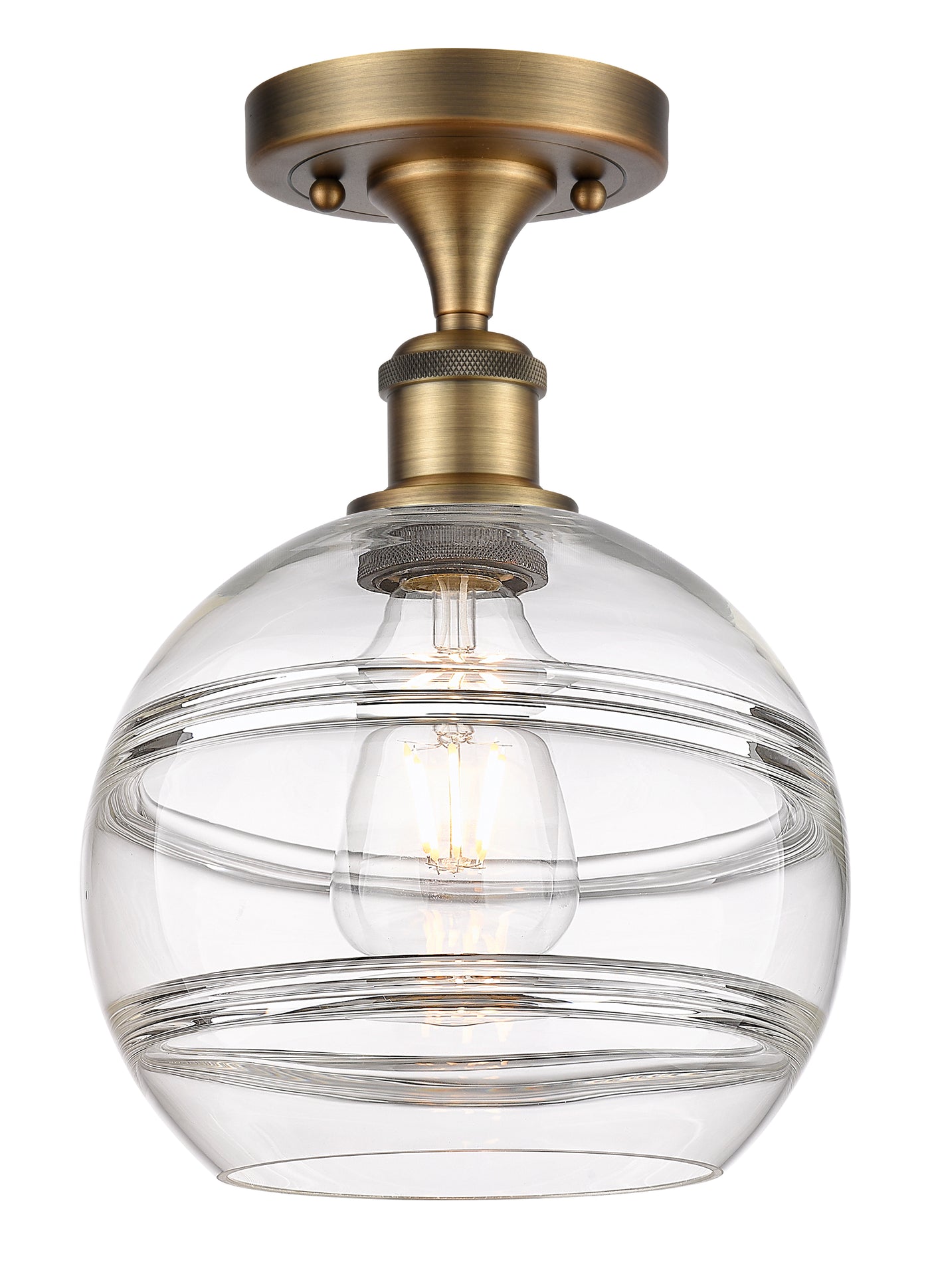 Edison Semi-Flush Mount Brushed Nickel