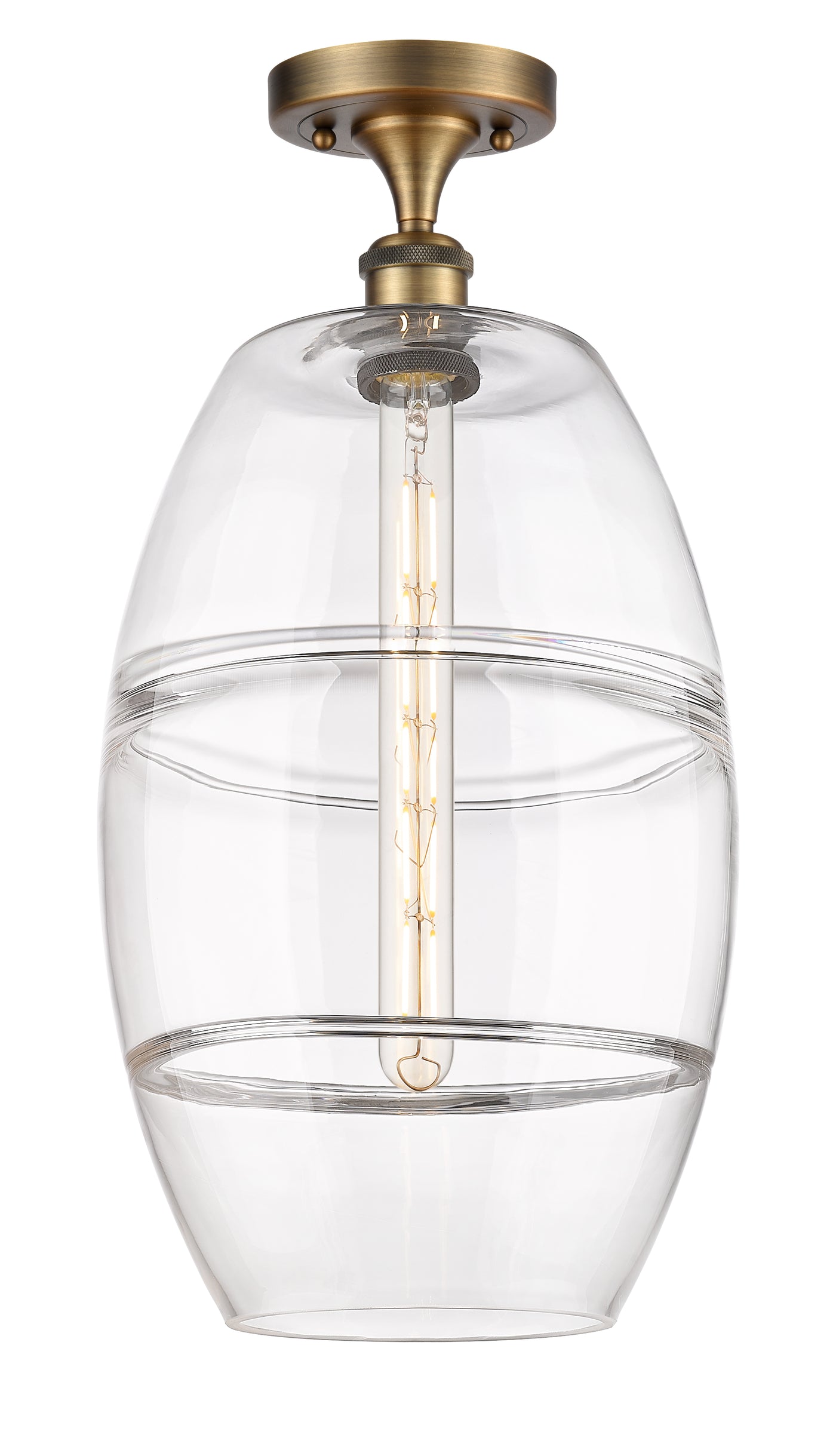 Edison Semi-Flush Mount Brushed Nickel