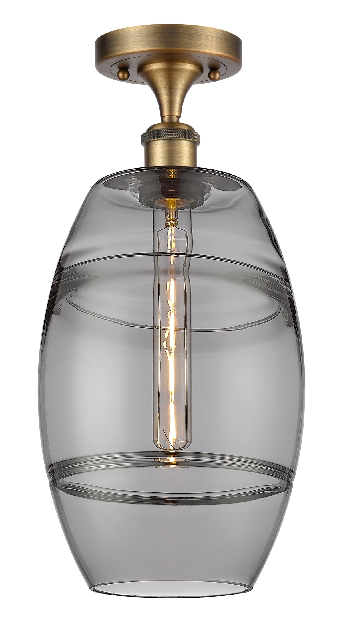 Vaz 8-Inch 1-Light Semi-Flush Mount 17-Inch High