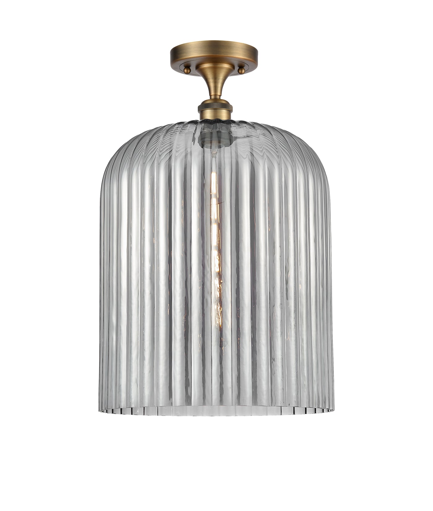 Edison Semi-Flush Mount Brushed Satin Nickel