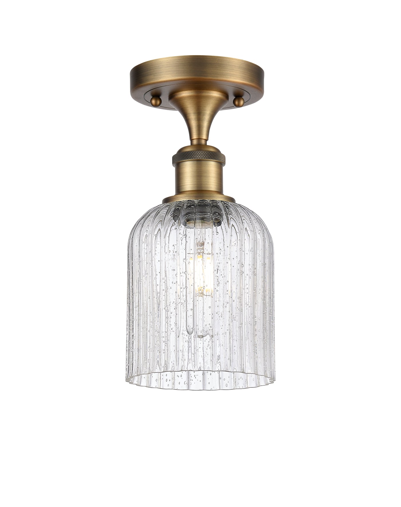 Edison Semi-Flush Mount Brushed Satin Nickel