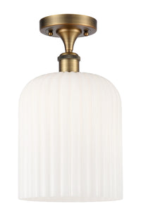 Edison Semi-Flush Mount Brushed Satin Nickel