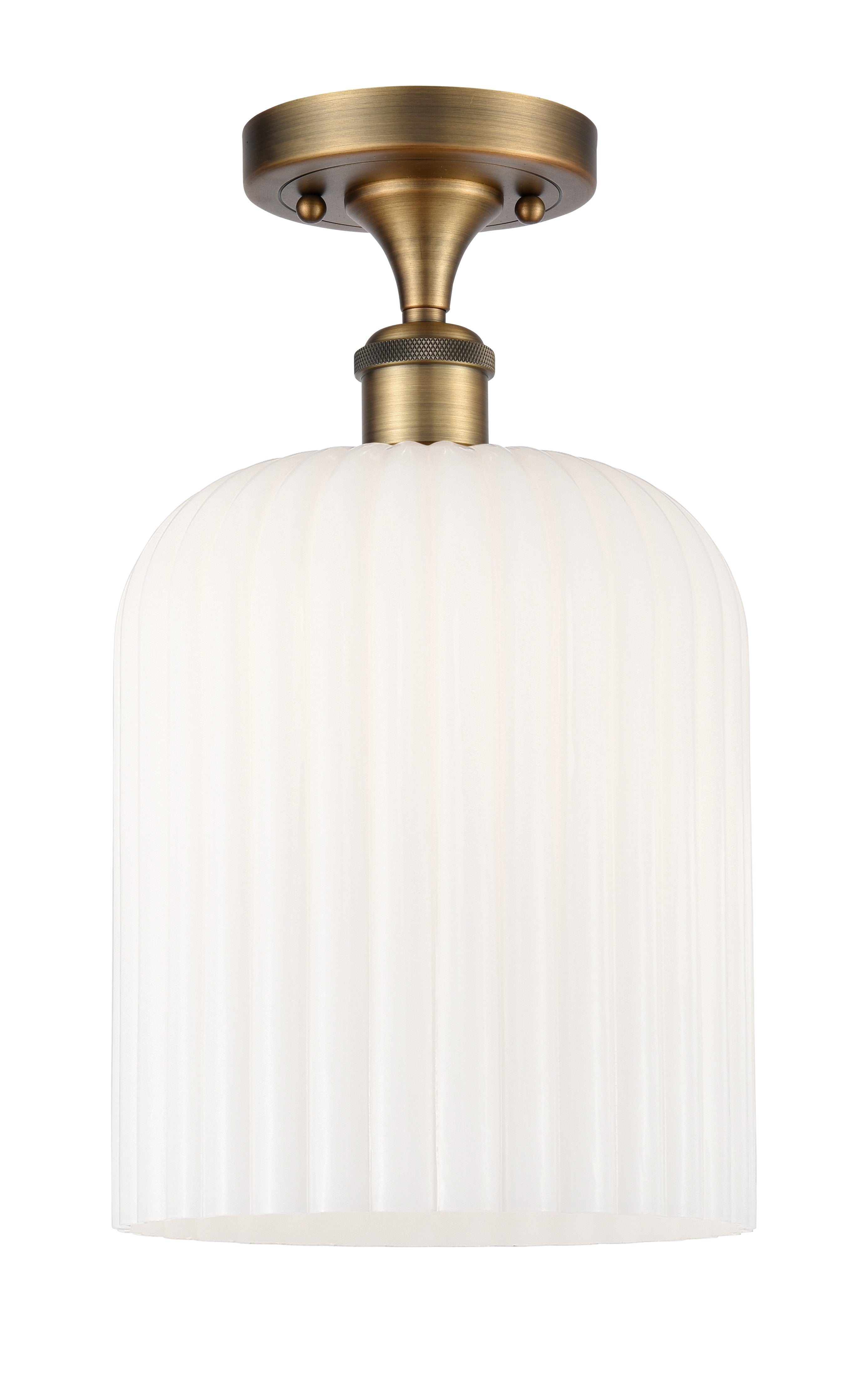 Edison Semi-Flush Mount Brushed Satin Nickel