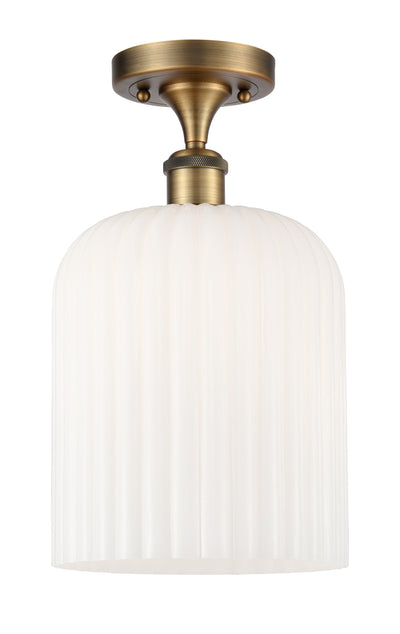 Edison Semi-Flush Mount Brushed Satin Nickel