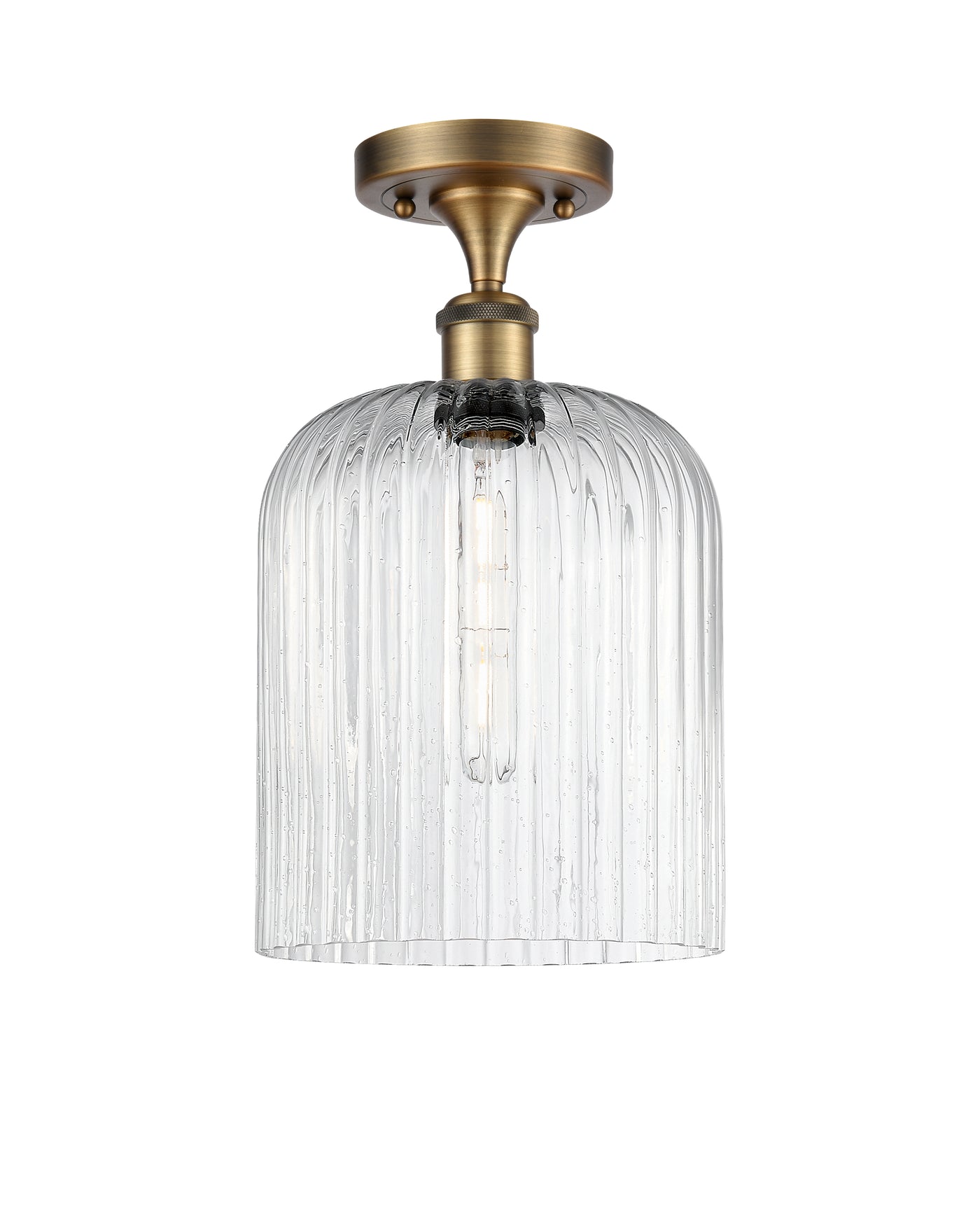 Edison Semi-Flush Mount Brushed Satin Nickel