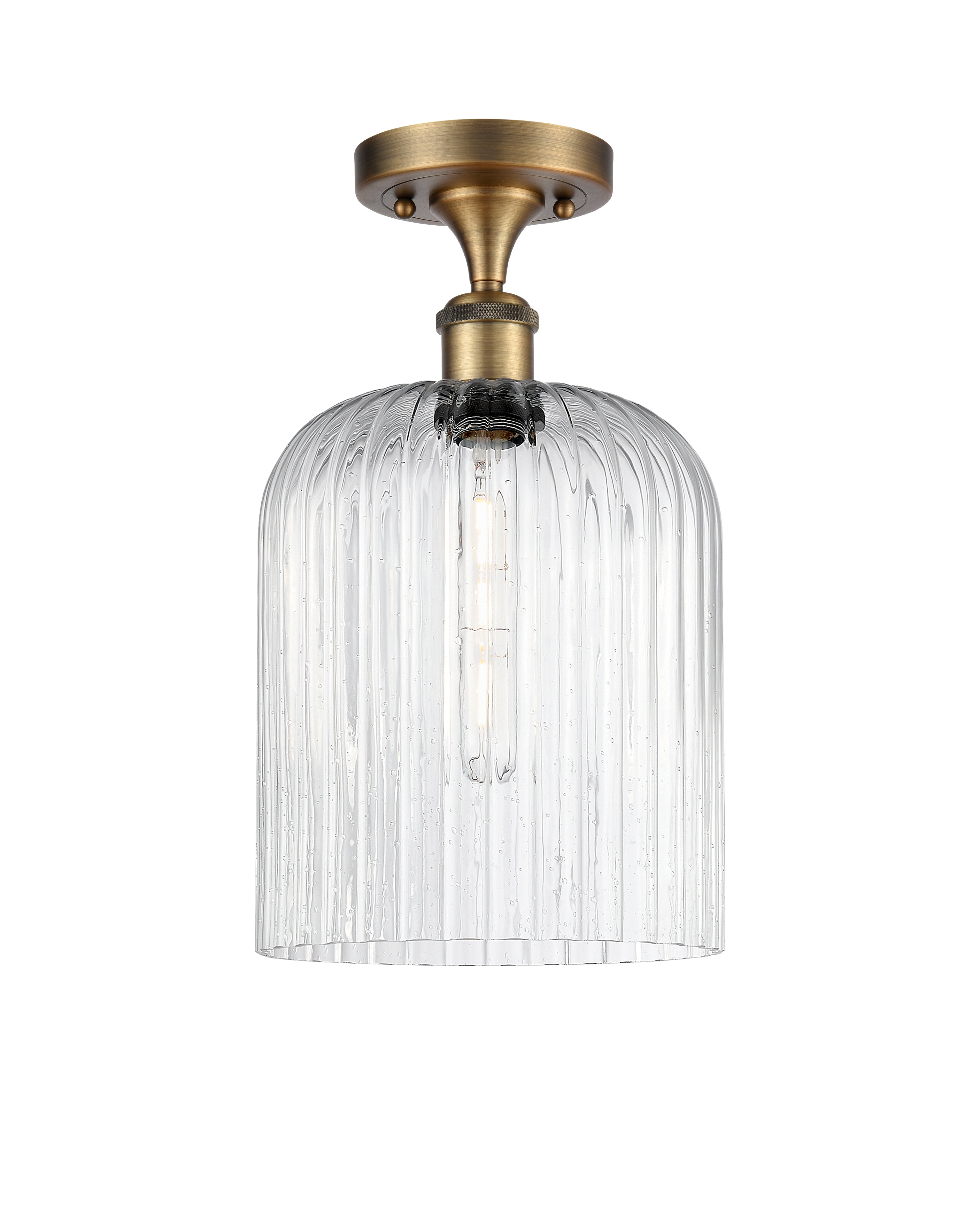 Edison Semi-Flush Mount Brushed Satin Nickel