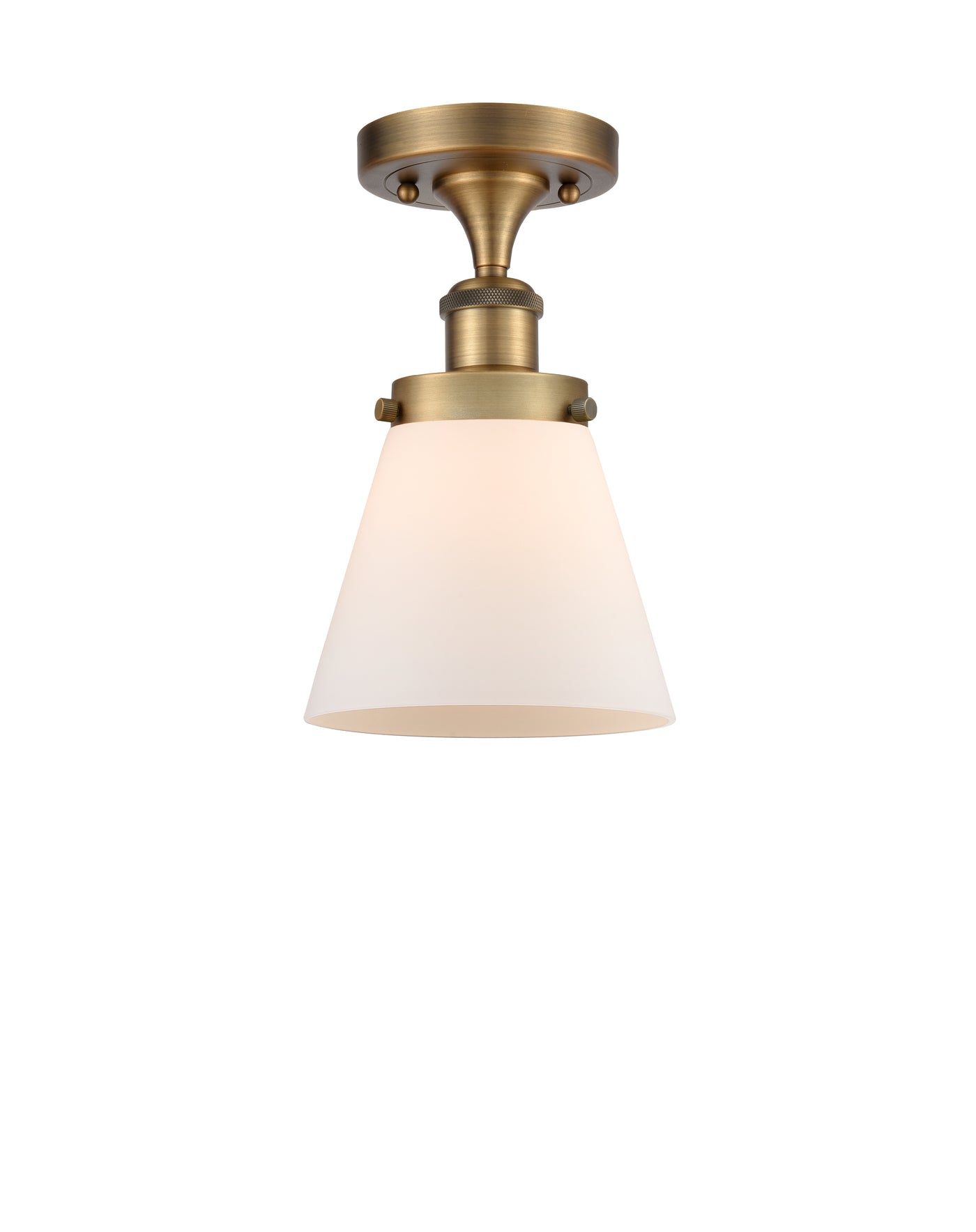 Edison Semi-Flush Mount Brushed Satin Nickel