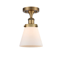 Edison Semi-Flush Mount Brushed Satin Nickel