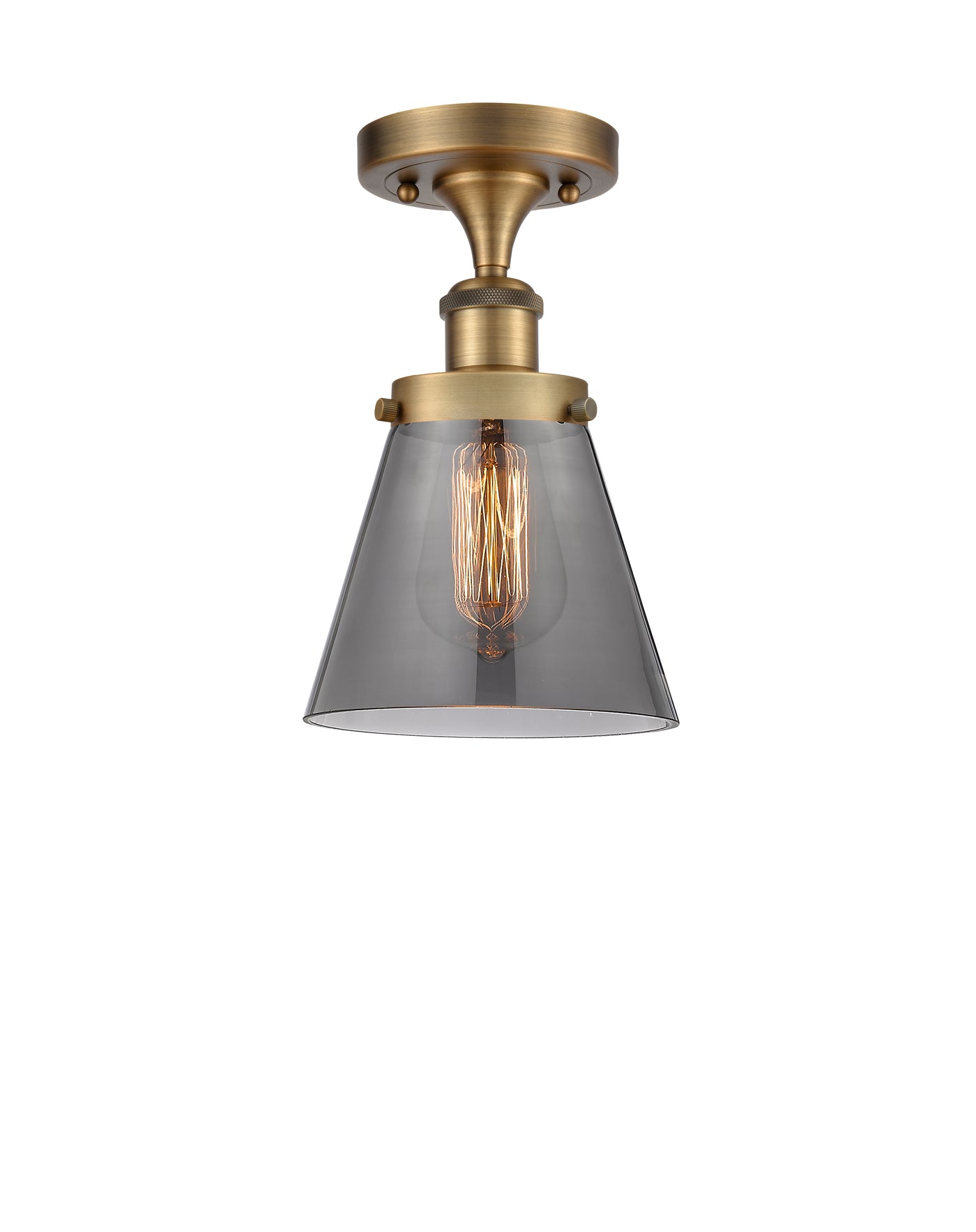 Edison Semi-Flush Mount Brushed Satin Nickel