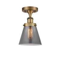 Edison Semi-Flush Mount Brushed Satin Nickel