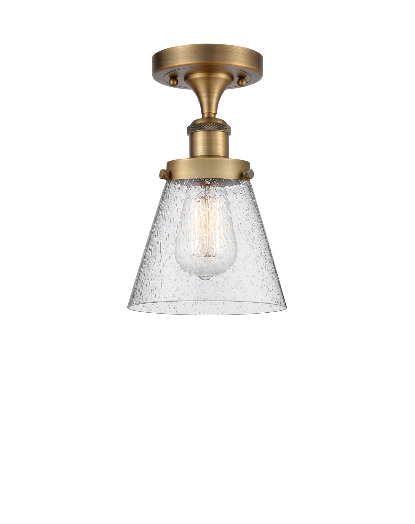 Edison Semi-Flush Mount Brushed Satin Nickel