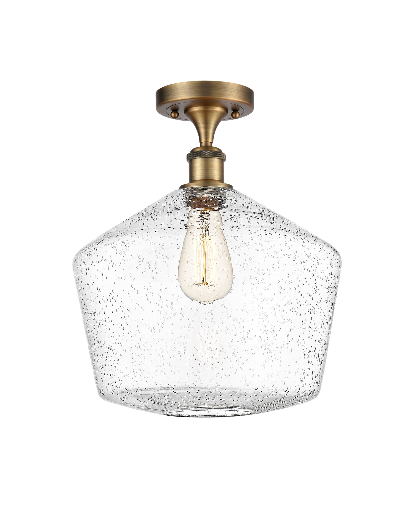Edison Semi-Flush Mount Brushed Nickel