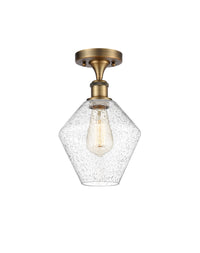 Edison Semi-Flush Mount Brushed Satin Nickel